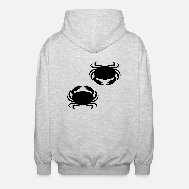 krebs_krabbe_002 - Unisex Hooded Jacket - light heather grey