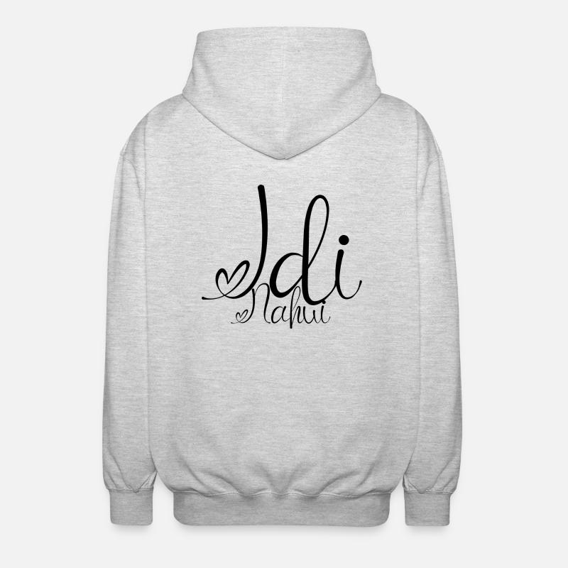 Idi Schwarz - Unisex Kapuzenjacke - Hellgrau meliert