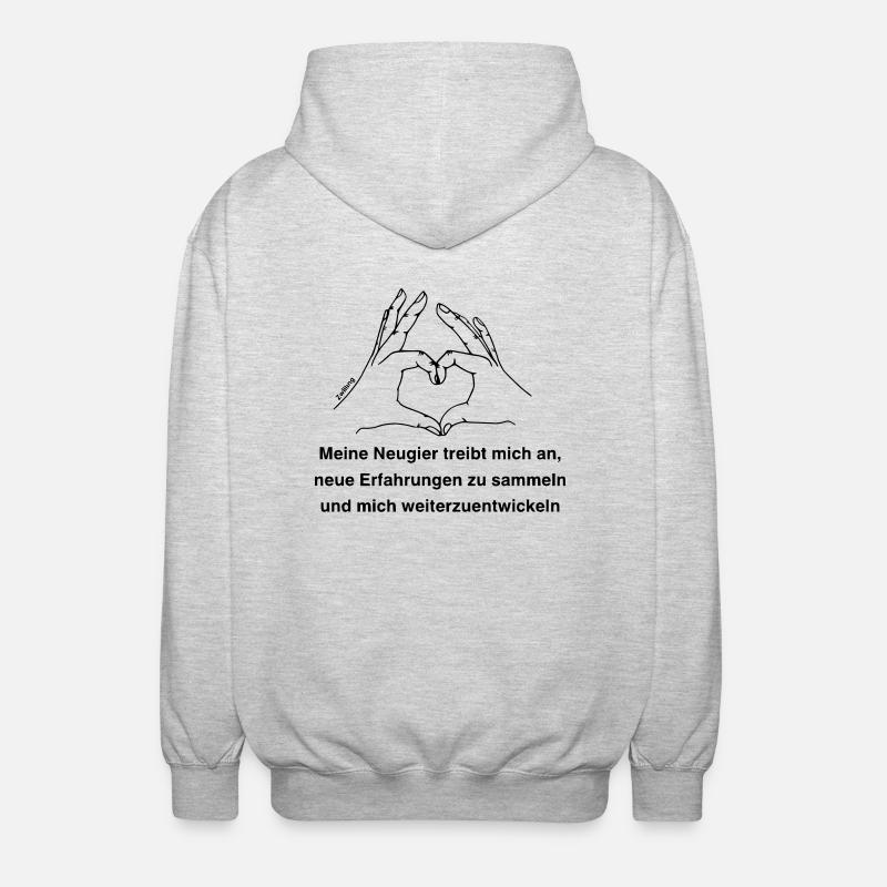 Sternzeichen Zwilling - Unisex Kapuzenjacke - Hellgrau meliert