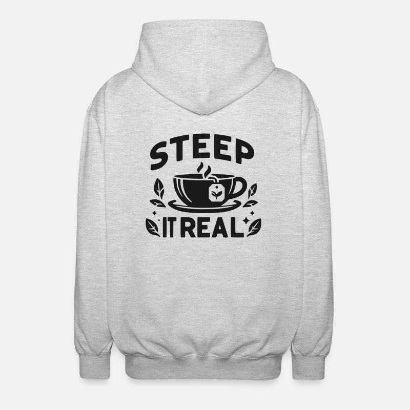 Ziehen Sie es echt - Unisex Kapuzenjacke - Hellgrau meliert