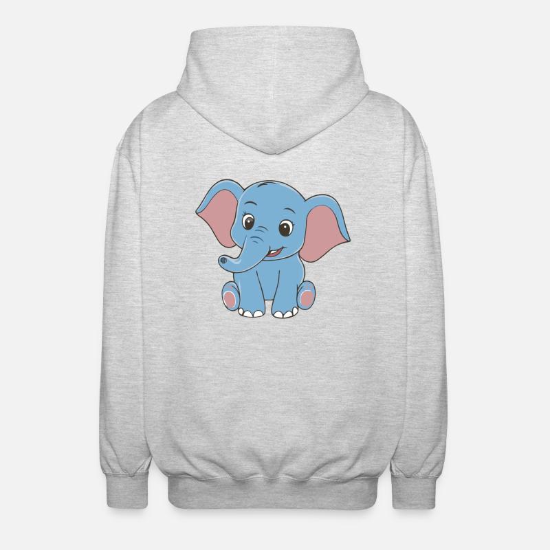 MIGNON BÉBÉ ÉLÉPHANT - Veste à capuche unisexe - gris clair chiné