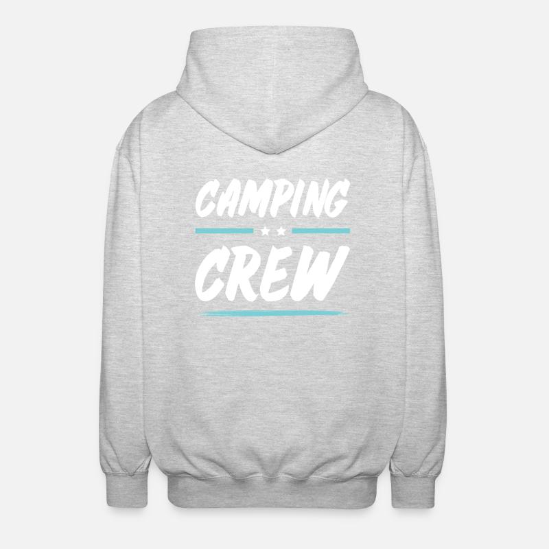Équipe de camping - Veste à capuche unisexe - gris clair chiné