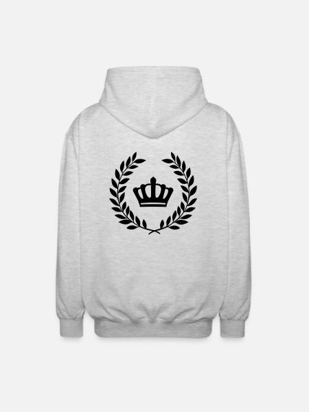 Crown Laurel - Unisex Hooded Jacket - light heather grey
