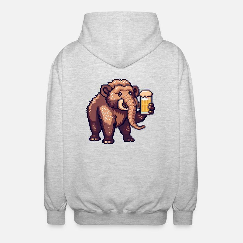 Mammut Pixel Bier - Unisex Kapuzenjacke - Hellgrau meliert