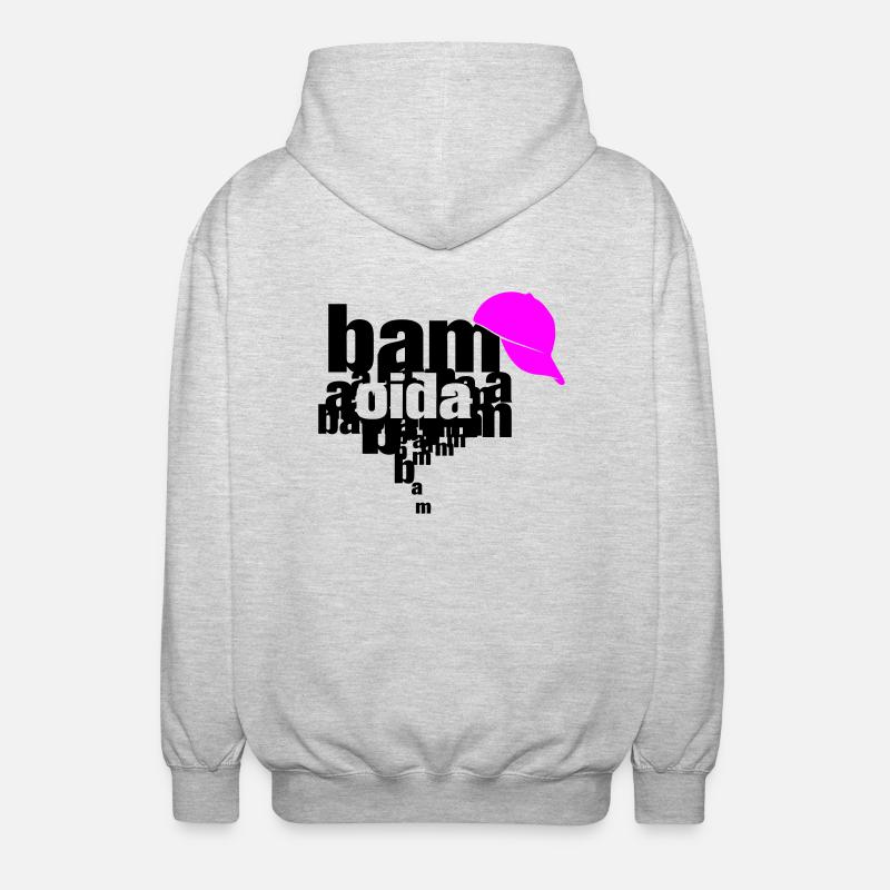 bam bam oida - Veste à capuche unisexe - gris clair chiné