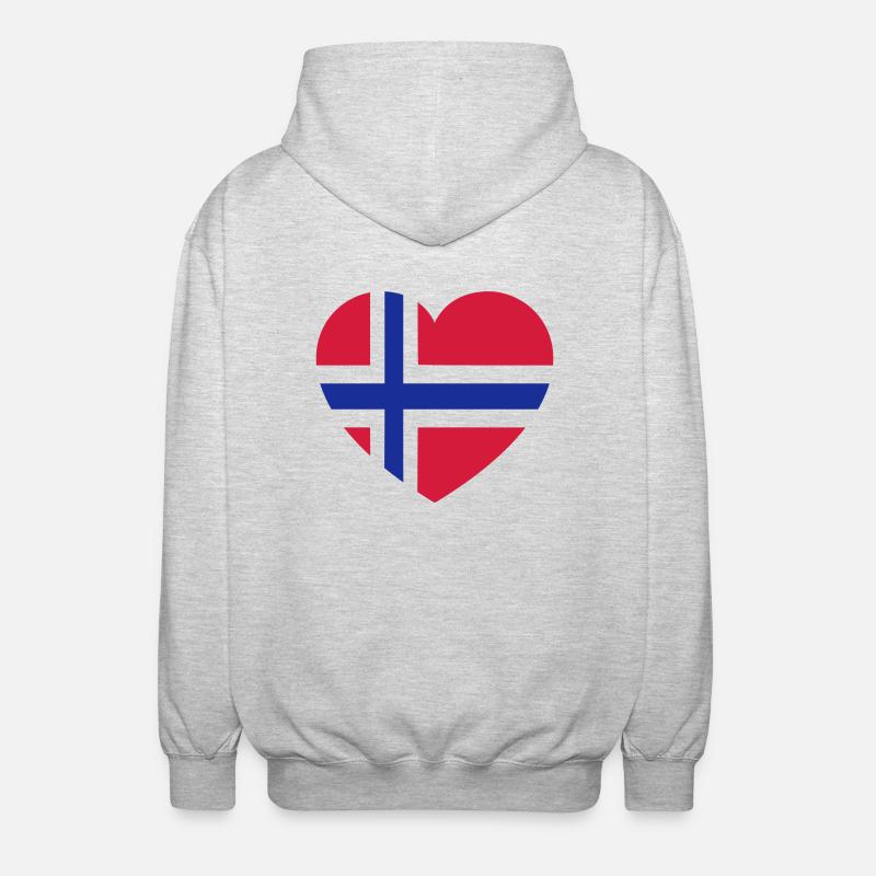 norvege - Veste à capuche unisexe - gris clair chiné