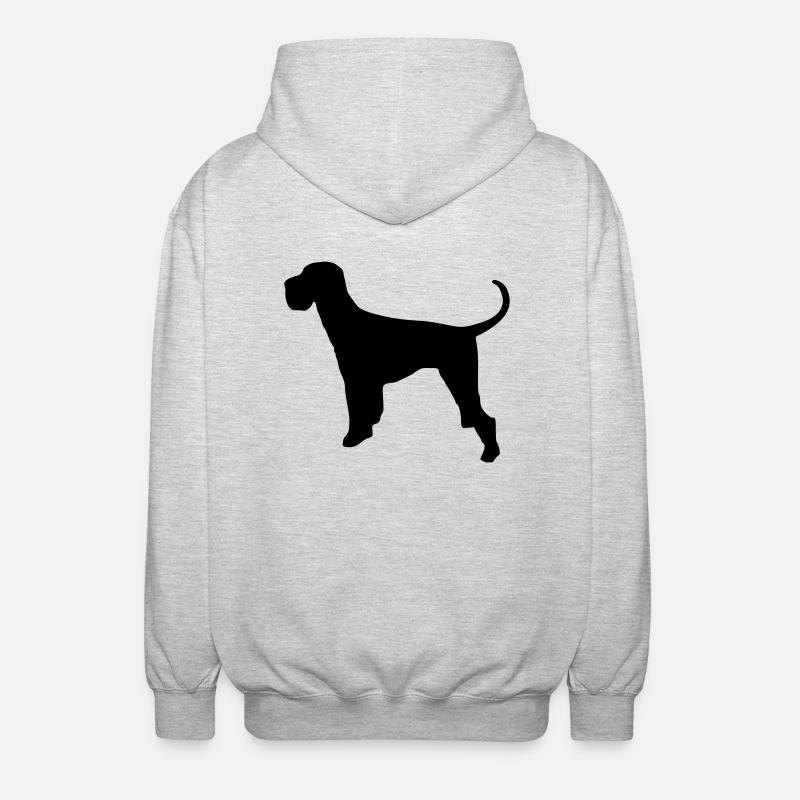 Hund - Unisex Kapuzenjacke - Hellgrau meliert