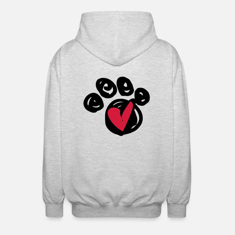 pfoterl - Unisex Kapuzenjacke - Hellgrau meliert