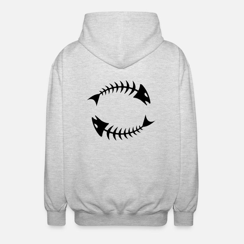 Double Fishbone Fishbone - Unisex Hooded Jacket - light heather grey