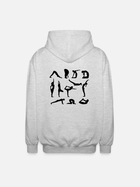 yoga figures - Unisex Hooded Jacket - light heather grey
