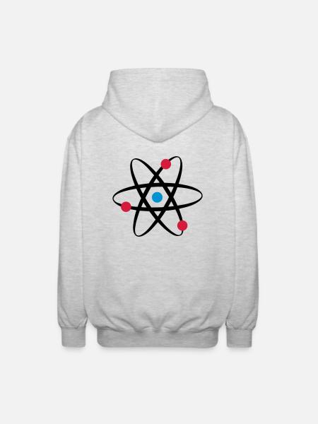 big bang atome physik - Unisex Kapuzenjacke - Hellgrau meliert