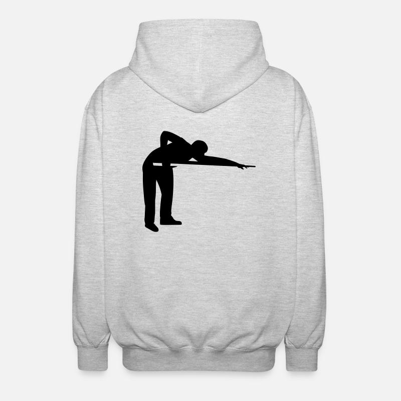 Billard - Unisex Kapuzenjacke - Hellgrau meliert