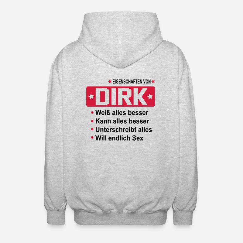 dirk - Unisex Kapuzenjacke - Hellgrau meliert