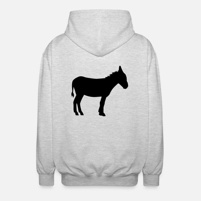 Esel - Unisex Kapuzenjacke - Hellgrau meliert