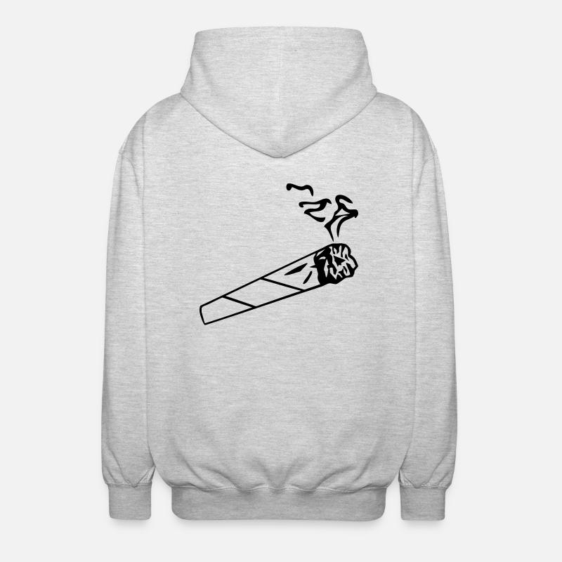 Joint - Zigarette - Unisex Kapuzenjacke - Hellgrau meliert