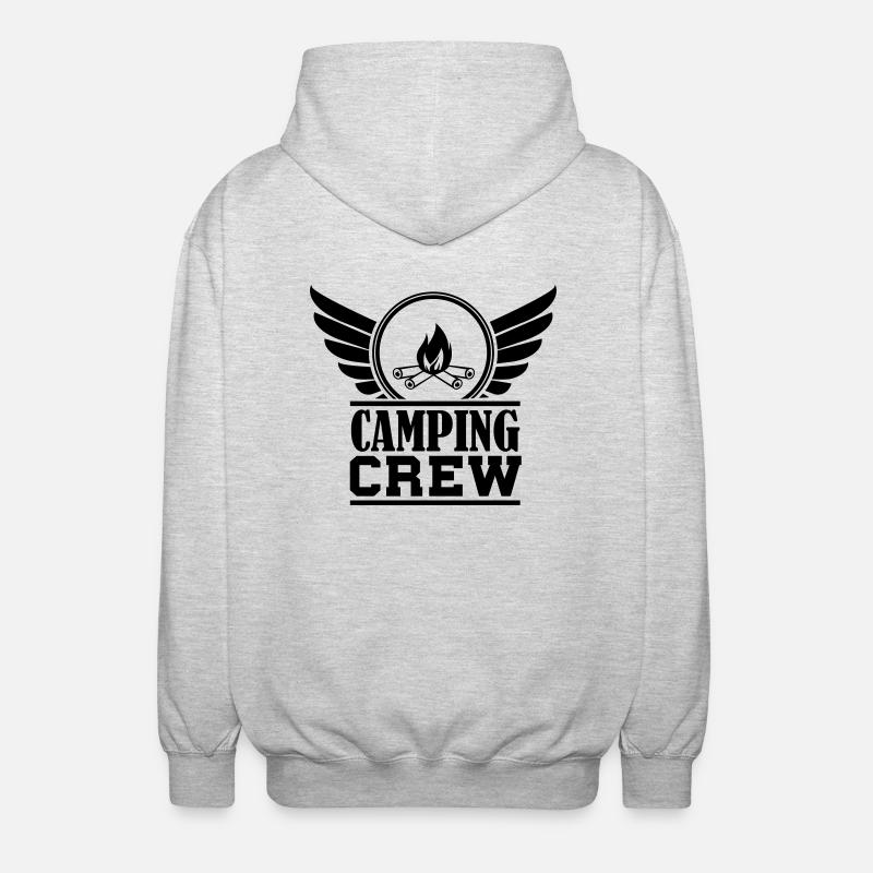 camping__crew - Unisex Hooded Jacket - light heather grey