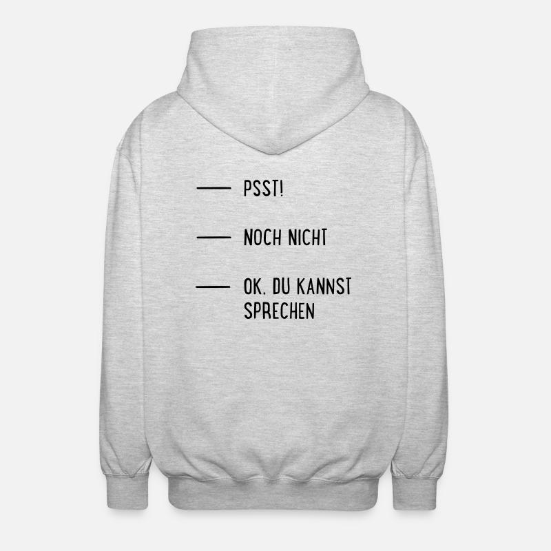 Kaffee - Unisex Kapuzenjacke - Hellgrau meliert