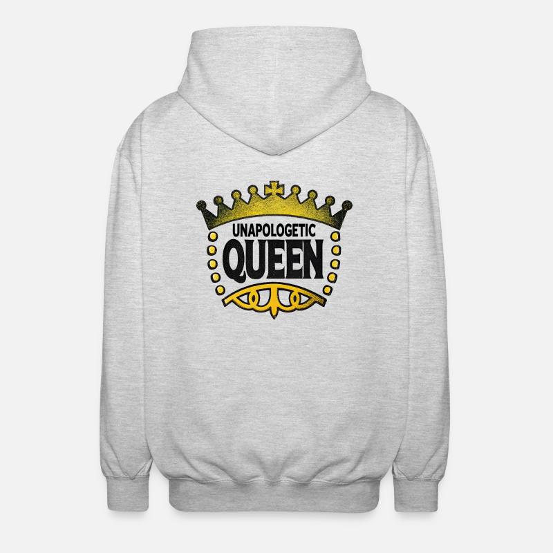 Unverfrorene Königin - Unisex Kapuzenjacke - Hellgrau meliert