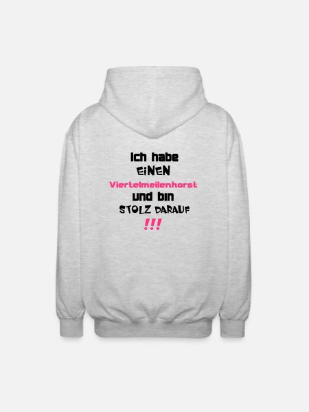 Viertelmeilenhorst - Unisex Kapuzenjacke - Hellgrau meliert