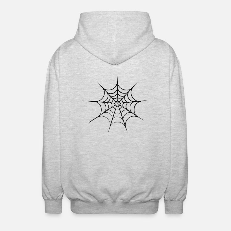 spider web halloween - Veste à capuche unisexe - gris clair chiné