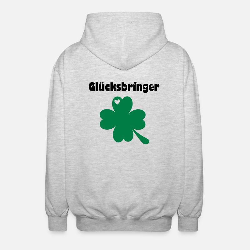 Kleeblatt - Unisex Kapuzenjacke - Hellgrau meliert