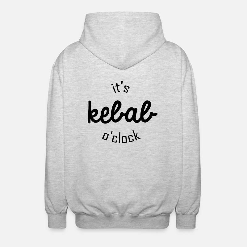 It's kebab o clock - Veste à capuche unisexe - gris clair chiné