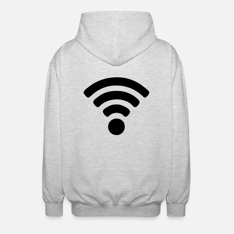 Wi-fi - Veste à capuche unisexe - gris clair chiné