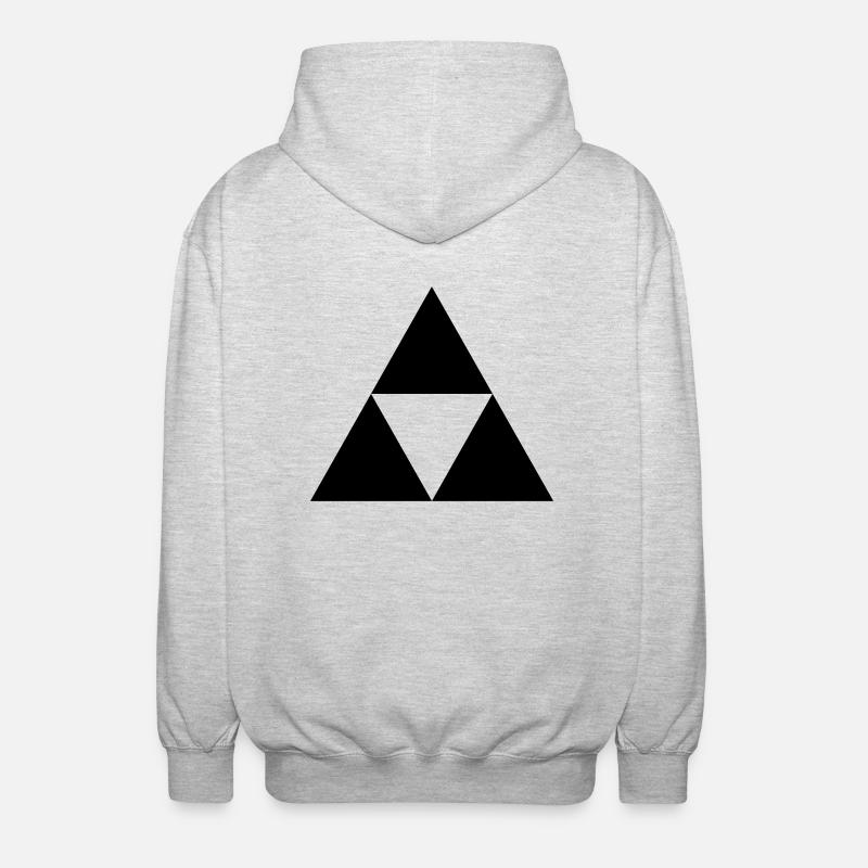 Triangle de Sierpinski - Veste à capuche unisexe - gris clair chiné