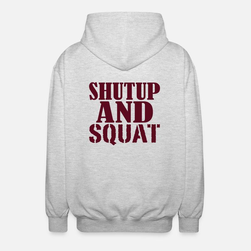 Shut up and SQUAT - Veste à capuche unisexe - gris clair chiné