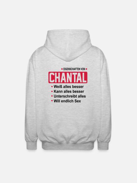 chantal - Unisex Kapuzenjacke - Hellgrau meliert