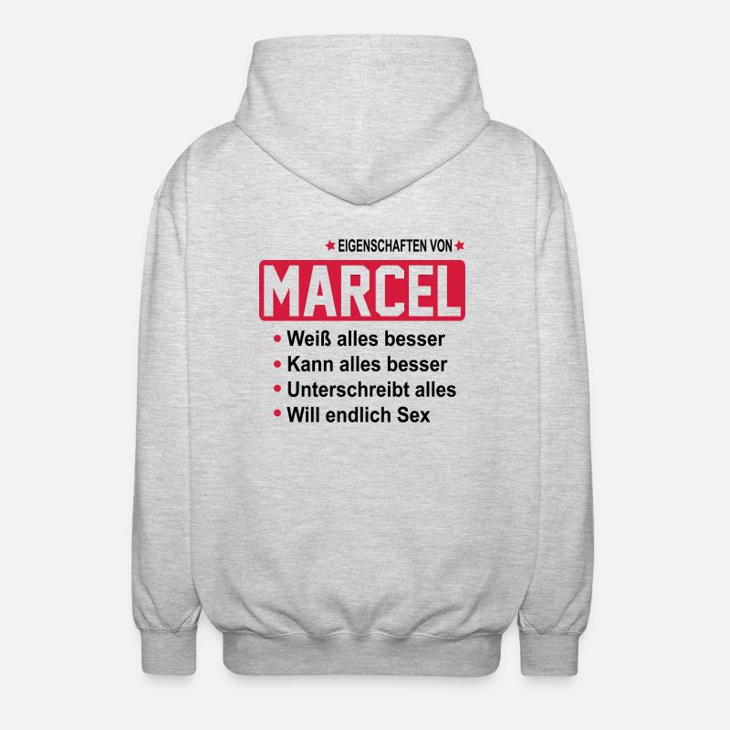 marcel - Unisex Kapuzenjacke - Hellgrau meliert
