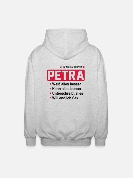 petra - Unisex Kapuzenjacke - Hellgrau meliert