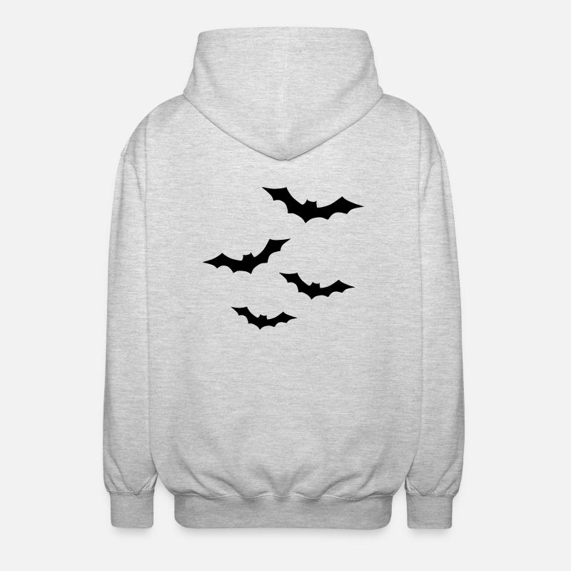 Fledermaus - Unisex Kapuzenjacke - Hellgrau meliert