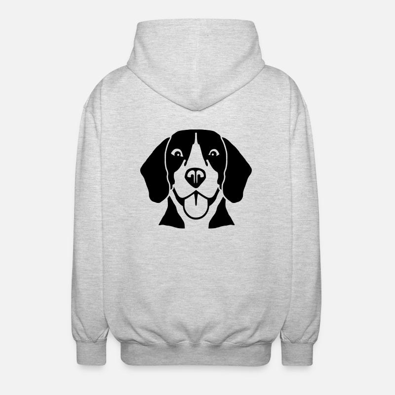 Beagle - Veste à capuche unisexe - gris clair chiné