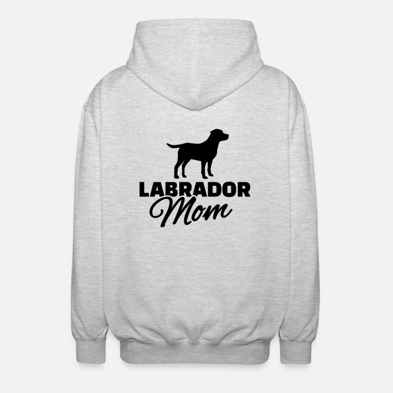 Labrador Mom - Unisex Hooded Jacket - light heather grey