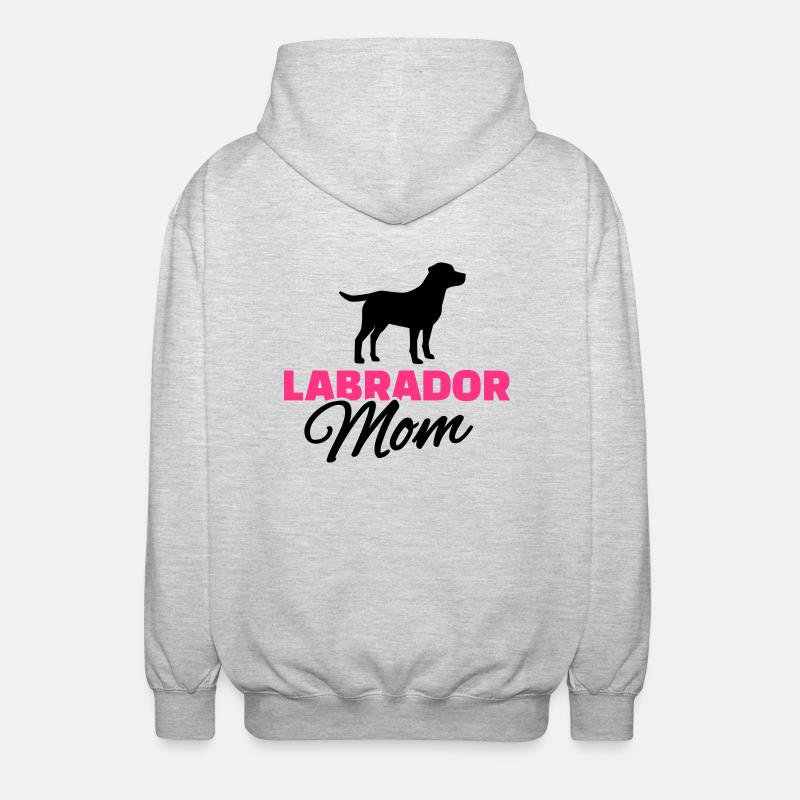 Labrador Mom - Veste à capuche unisexe - gris clair chiné