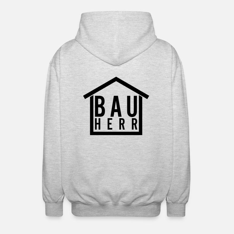Bauherr - Unisex Kapuzenjacke - Hellgrau meliert