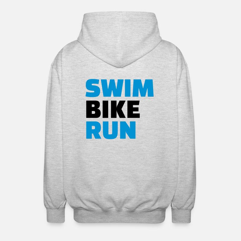 Triathlon - Unisex Kapuzenjacke - Hellgrau meliert