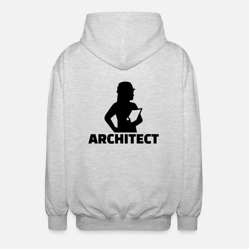 Architecte - Veste à capuche unisexe - gris clair chiné