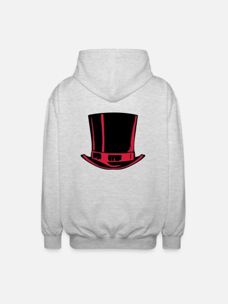 grand chapeau haut 2509 - Veste à capuche unisexe - gris clair chiné