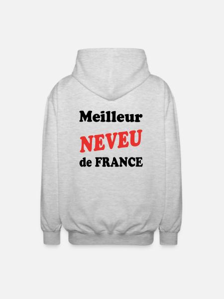 Bester Neffe Frankreichs - Unisex Kapuzenjacke - Hellgrau meliert