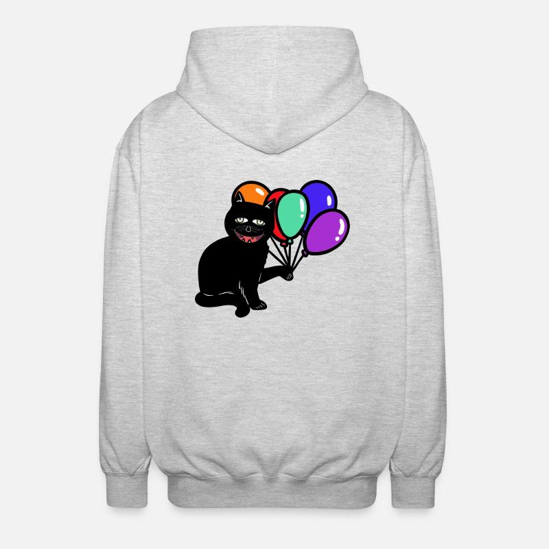 Halloween Chat Chats Chat - Veste à capuche unisexe - gris clair chiné