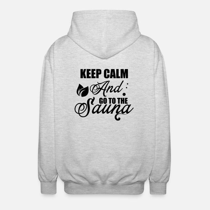 Sauna Spa bien-être - Veste à capuche unisexe - gris clair chiné
