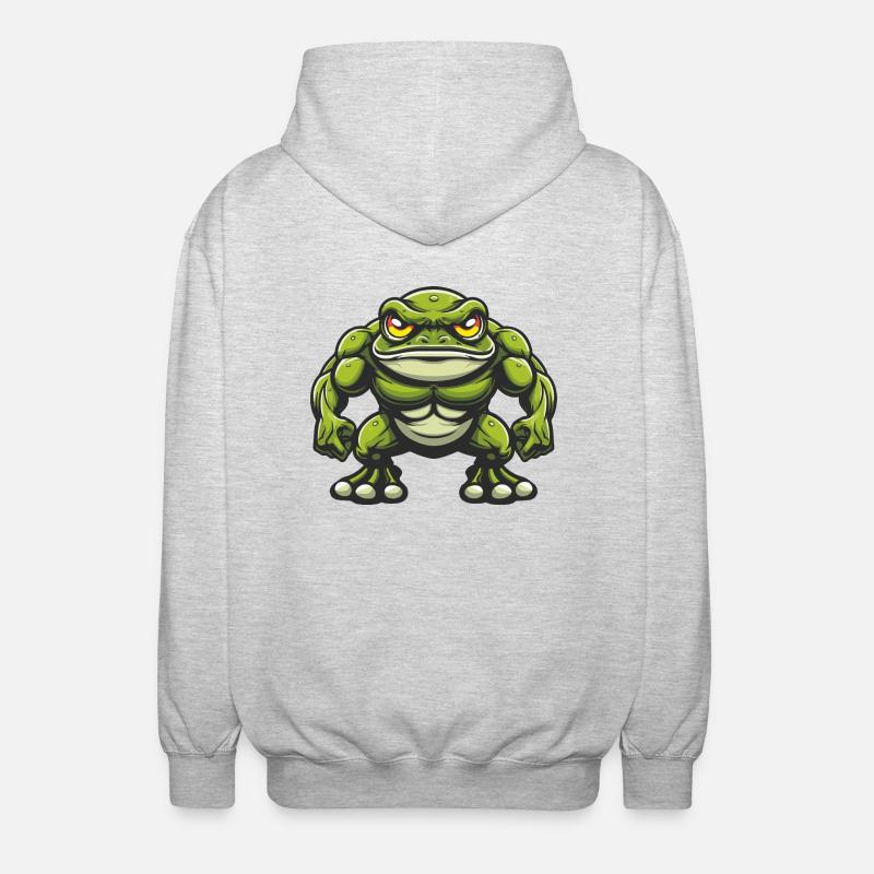 Frog Comic - Unisex Hooded Jacket - light heather grey