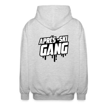 Après-ski course - Unisex Hooded Jacket - light heather grey - Back - AI Model Male 185 light (185cm)