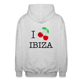 CERISE - IBIZA - Veste à capuche unisexe - gris clair chiné - Dos - AI Model Male 185 light (185cm)