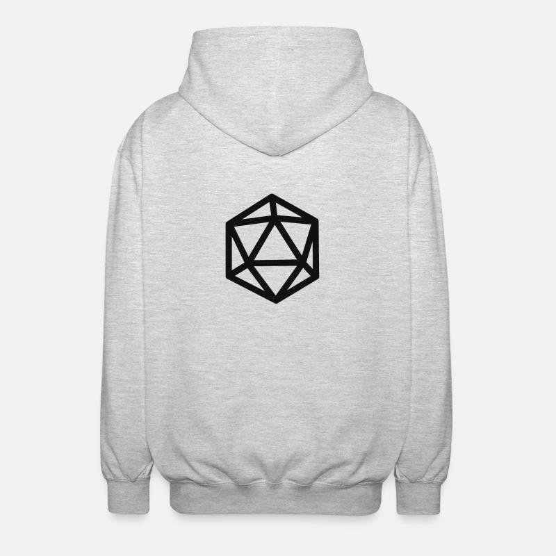 RPG magic dice - Veste à capuche unisexe - gris clair chiné