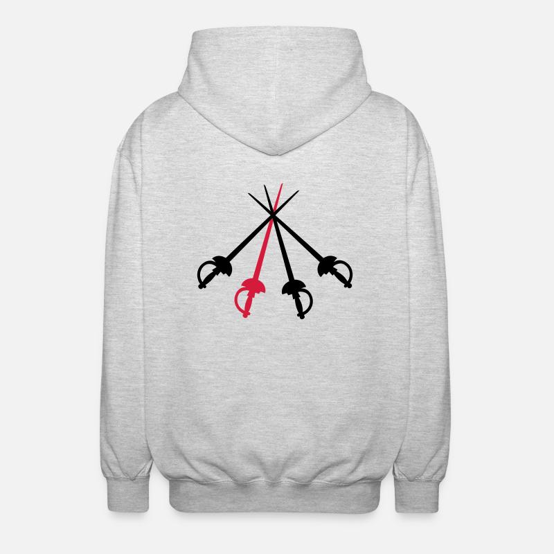 musketeers - Unisex Kapuzenjacke - Hellgrau meliert