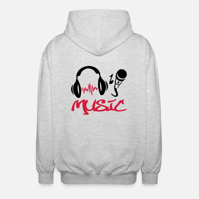 music_49 - Unisex Hooded Jacket - light heather grey
