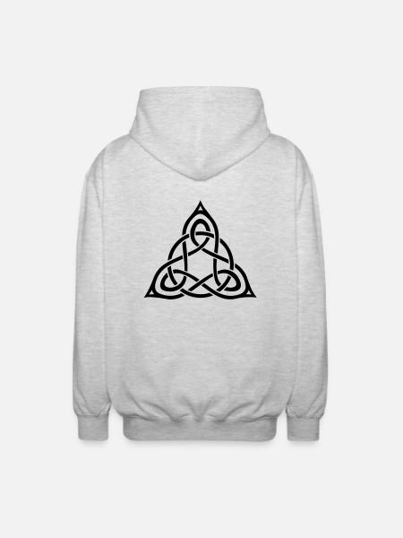 Dreiecksknoten - Unisex Kapuzenjacke - Hellgrau meliert